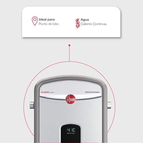 Rheem Calentador Instanteneo Eléctrico 8KW 220V Modelo RTX3-08