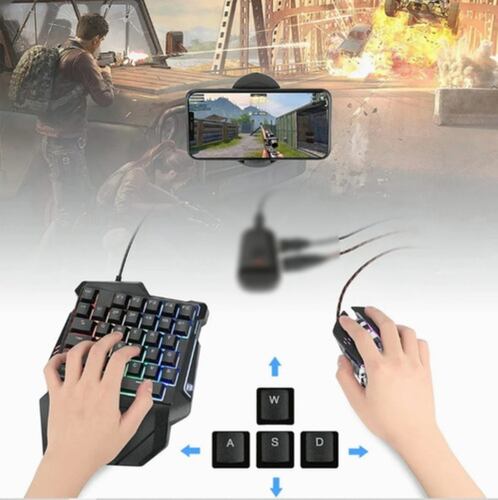 Juego de Teclado y Mouse de 35 Teclas para una Mano