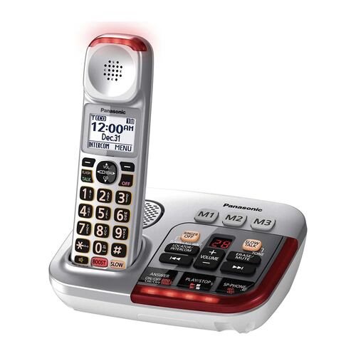 Teléfono Inalámbrico Panasonic KX-TGM490M 1 Auricular Ideal para Adultos Mayores o Persona Afectada por una Pérdida Auditiva Reacondicionado Grado A