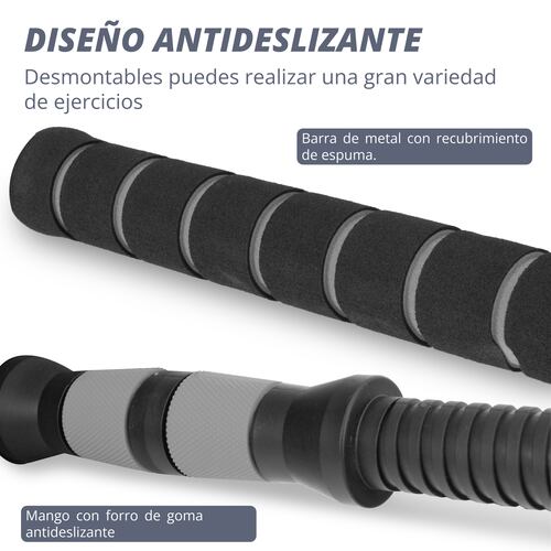 Par de Mancuerna de 50 Kg Ajustable Discos Barra Recta Altera