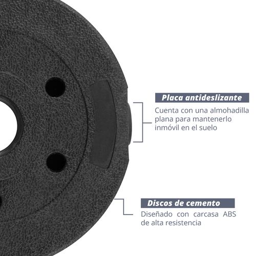 Par de Mancuerna de 50 Kg Ajustable Discos Barra Recta Altera