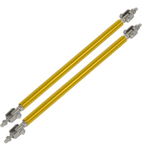 Kit Lip Universal Tipo Fibra Carbono + Sujetadores Lip Amarillo