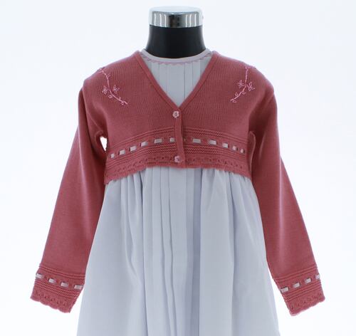 Sueter Niña Bolero Tejido Rosa 3169 1 a 16 Años.
