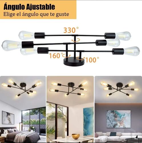 Lámpara De Techo Colgante Iluminación Moderna E26
