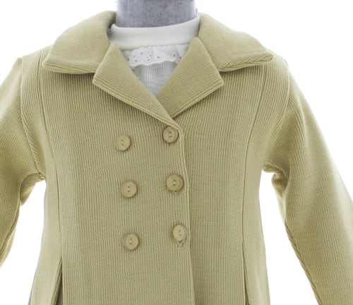 Abrigo Niña Color Beige Forrado 3176 1 a 10 Años.