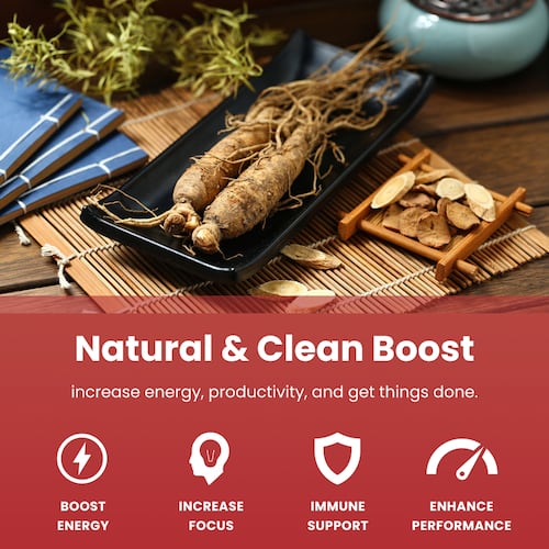 capsulas Ginseng Korean Panax -1650 mg- Nutra Champs suplemento
