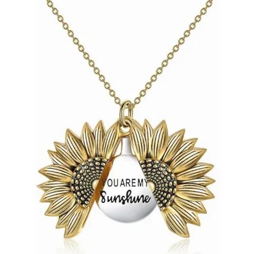 Collar De Girasol Shrek Oro Laminado Regalo Pareja.