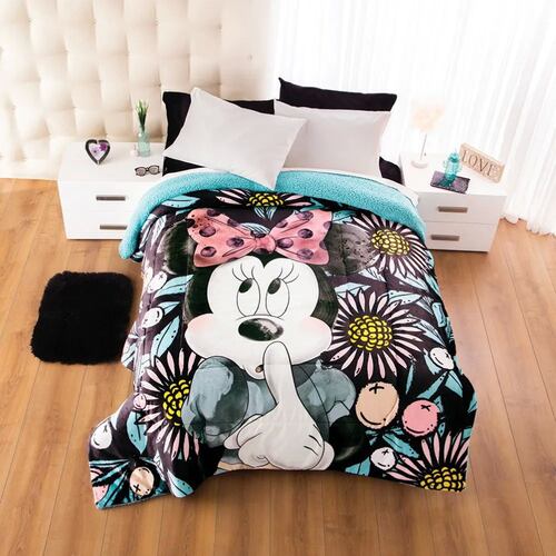 Cobertor Matrim/Indiv Minnie Poetic Violeta Colchas Concord.