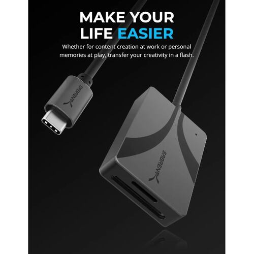 Lector Memorias USB-C SABRENT DUAL microSDXC SD / SDXC UHS-II