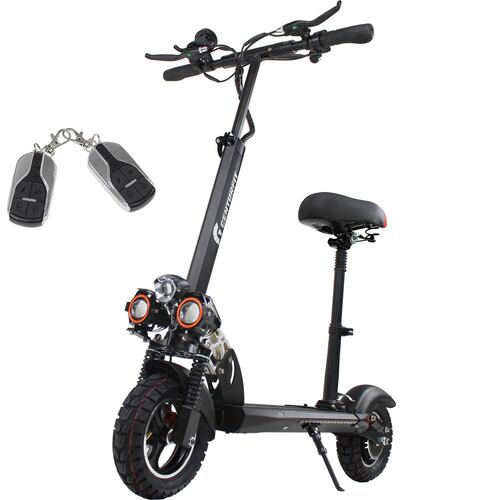 Scooter Electrico Con Asiento Luz Led Alarma Usb 48 Km/h