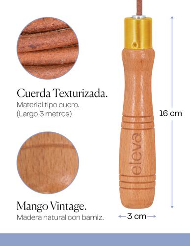 Cuerda Para Saltar Tipo Crossfit 3 M De Cuero Boxeo Eleva