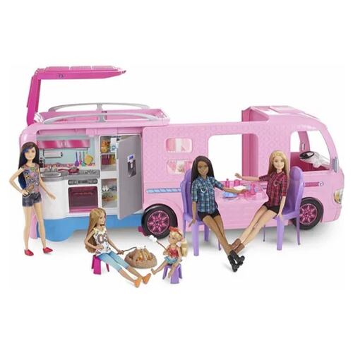 Set De Juego Barbie Estate Cámper De Los Sueños 3 En 1.