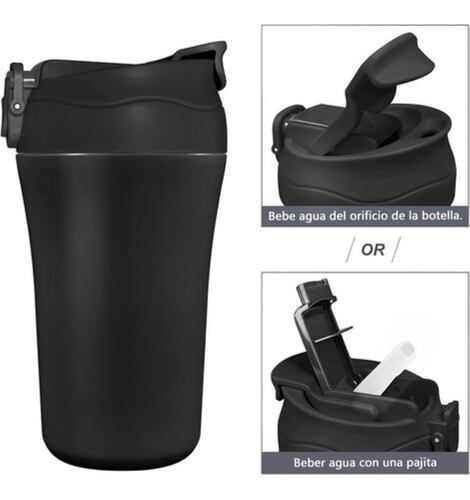 Termo de Acero con Aislamiento Termico 400ml Negro