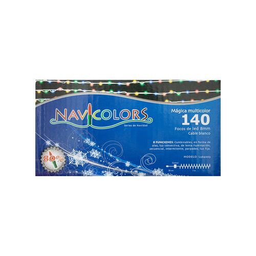 Serie Luces Multicolor 140 Led Tipo Micrófono 8funciones 7mts
