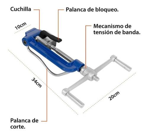 Flejadora De Acero Inoxidable Azul