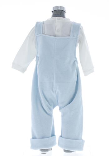 Conjunto Mameluco Bebe Overol Color Azul Cielo 3200 0 a 2 Años.