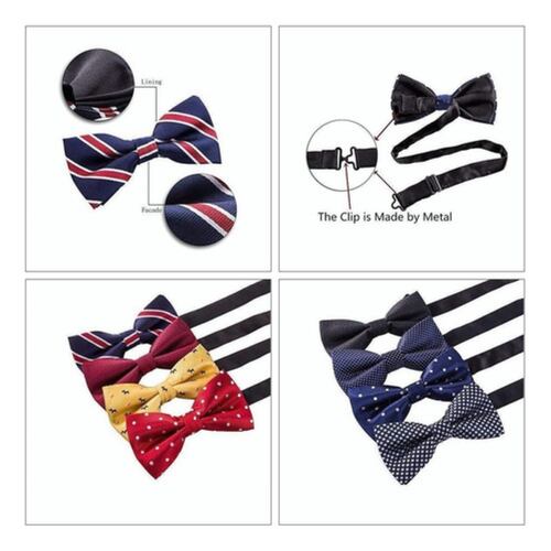8 Pzs Corbata De Moño Doble 12x6.5