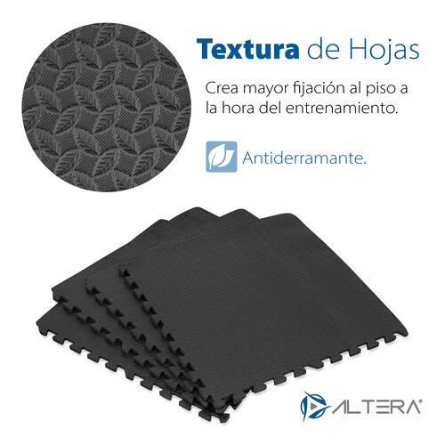 Paquete De Piso Para Gimnasio Soft Eva Foam Rompecabezas Gym 4 Pzas.