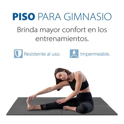 Paquete De Piso Para Gimnasio Soft Eva Foam Rompecabezas Gym 4 Pzas.