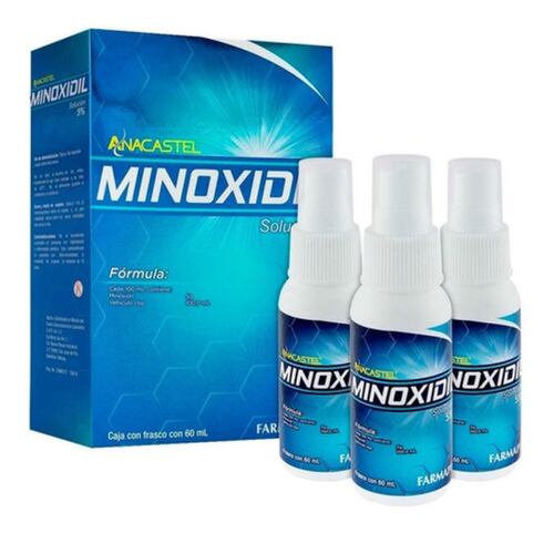 3 Pz Minoxidil 5% Tratamiento Crecimiento Cabello Y Barba