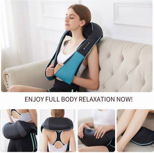 Masajeador Cuello Espalda Hombro Cintura Pies Calor Azul
