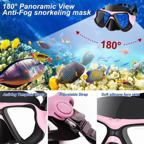 Kit De Gafas Buceo Con Snorkel Buceo Silicona 180 ajustables
