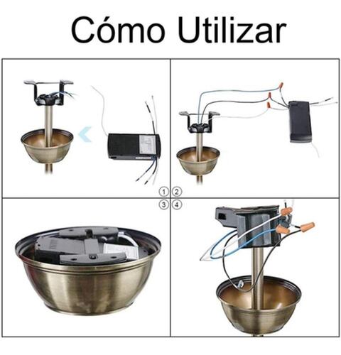 Kit De Control Remoto De Lámpara Ventilador De Techo