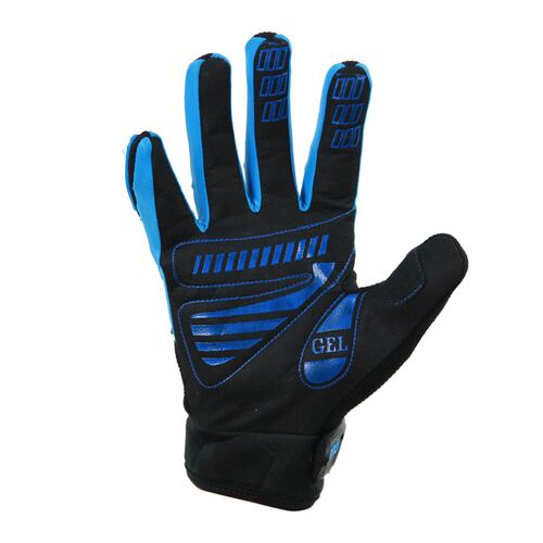 Guantes P/Motociclista Textil Completo Gel Azul BMD