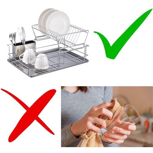 Escurridor de trastes 2 Niveles con charola 