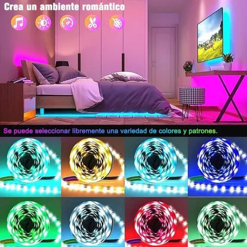 Tira De Luz Led Rgb 2 Rollos De 5m Y 2 Controles.