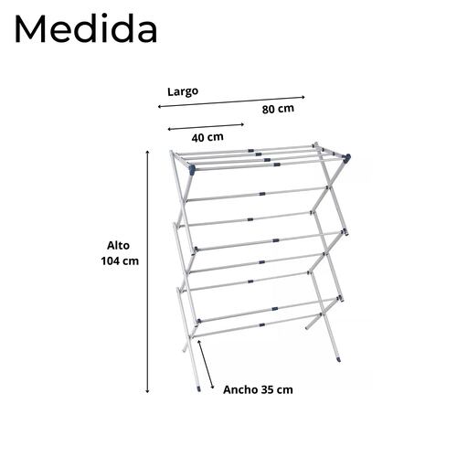Tendedero expandible plegable ahorra espacio 