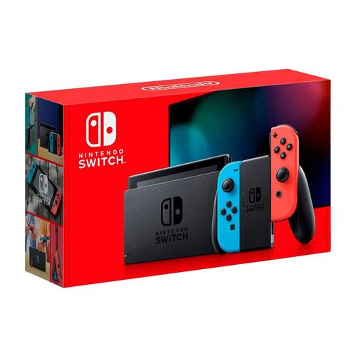 Nintendo Switch 32 GB, Control Joy-Con Rojo y Azul Neón.