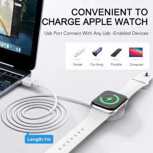 Cargador Usb Compatible Con Apple Watch Serie 6 5 4 3 2 Se.