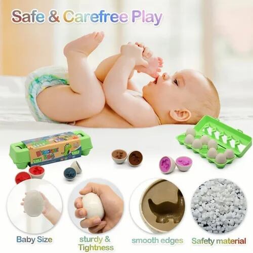 Juego Didáctico Para Niños, Juguete Educativo Huevos Colores