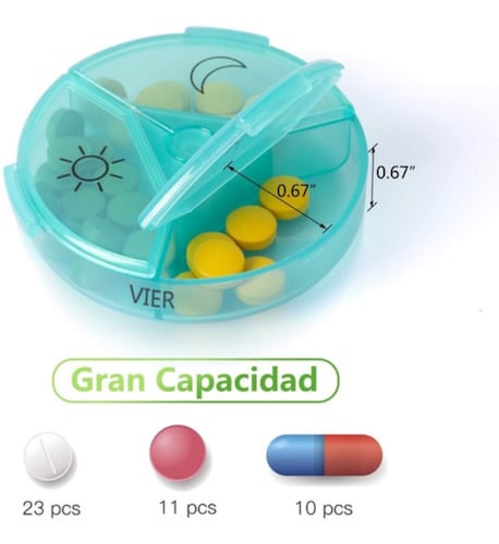 Pastillero Semanal  Para 3 Tomas