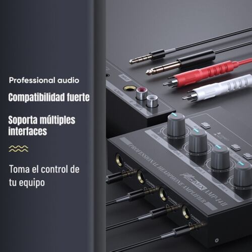 Amplificador De Audífonos mp-14 De 4 Canales