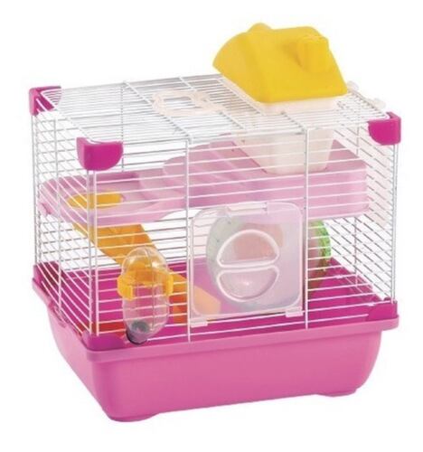 Jaula Para Hamster Equipada Rosa
