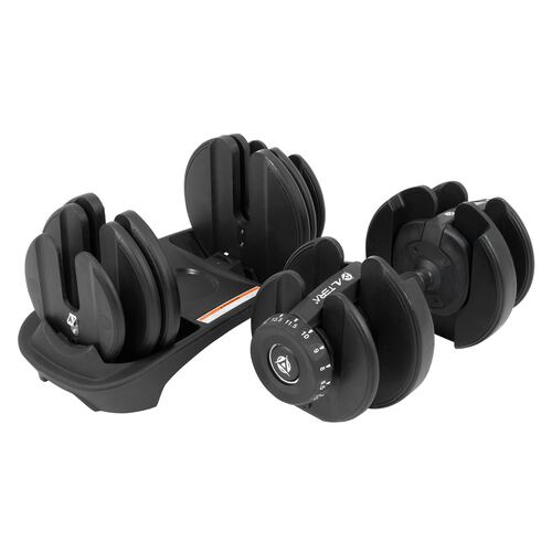 Mancuerna C/ 15 Discos Intercambiables de 2.5 a 24 kg Ajustable