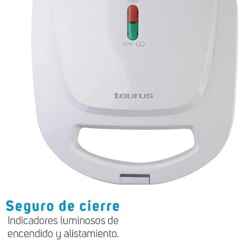 SANDWICHERA TAURUS LANCHE-MAX2 antiadherente 2 rebanadas blanco