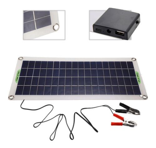 Cargador De Batería Tipo Panel Solar Para Auto 12v 30w