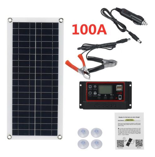 Cargador De Batería Tipo Panel Solar Para Auto 12v 30w
