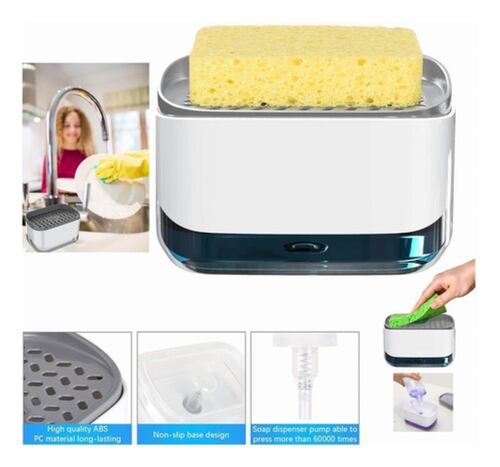 Dispensador De Jabón Para Cocina Con Jabonera 2 En 1