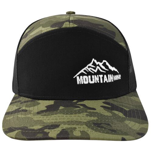Gorra con Malla y ajustador plástico, Negro con Verde Camuflaje