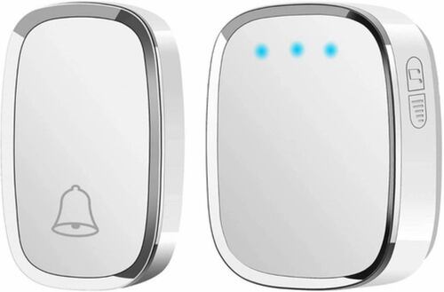 Timbre Inalámbrico Impermeable Con Luz Led 1 Transmiso 1 Receptor