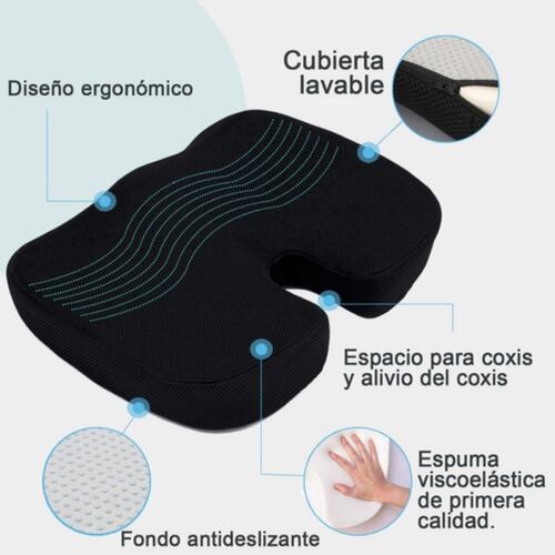 Cojín De Asiento De Gel Y Almohada De Soporte Lumbar Lavable
