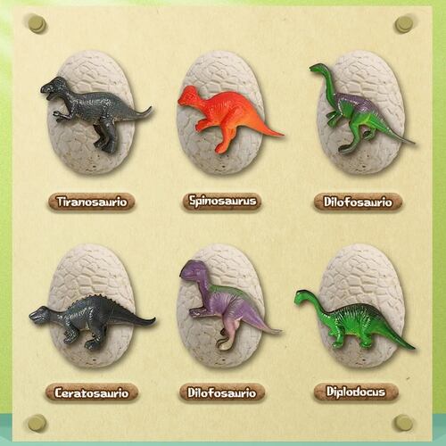 Juego De Dinosaurio 12pzs, Arqueológico Cavar Huevos De Dinosaurio.