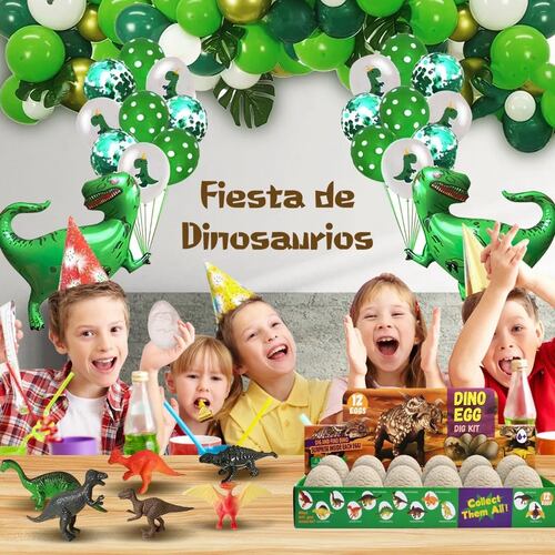 Juego De Dinosaurio 12pzs, Arqueológico Cavar Huevos De Dinosaurio.