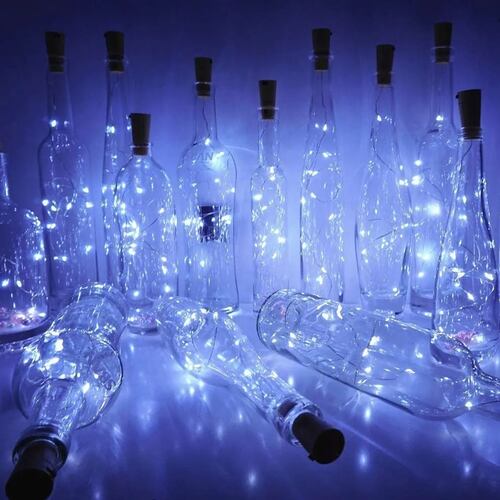 Luces Led Para Botellas De Vino 2m 20 Led A Pilas, 10 Uds