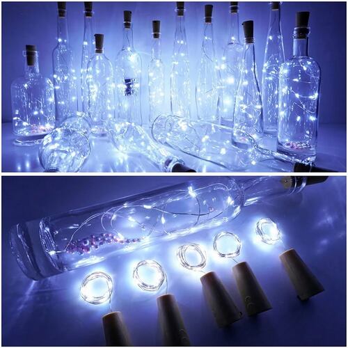 Luces Led Para Botellas De Vino 2m 20 Led A Pilas, 10 Uds