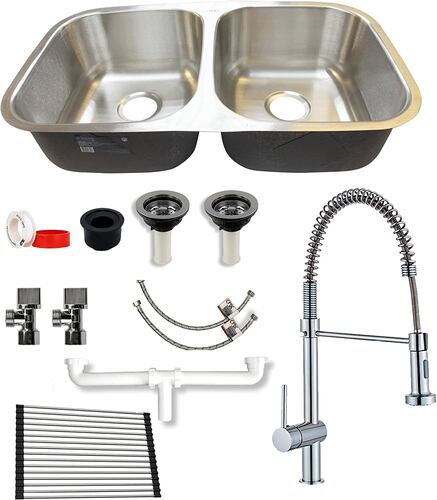 Tarja Doble Submontar Mezcladora Kit de Inst Escurridor Gratis.